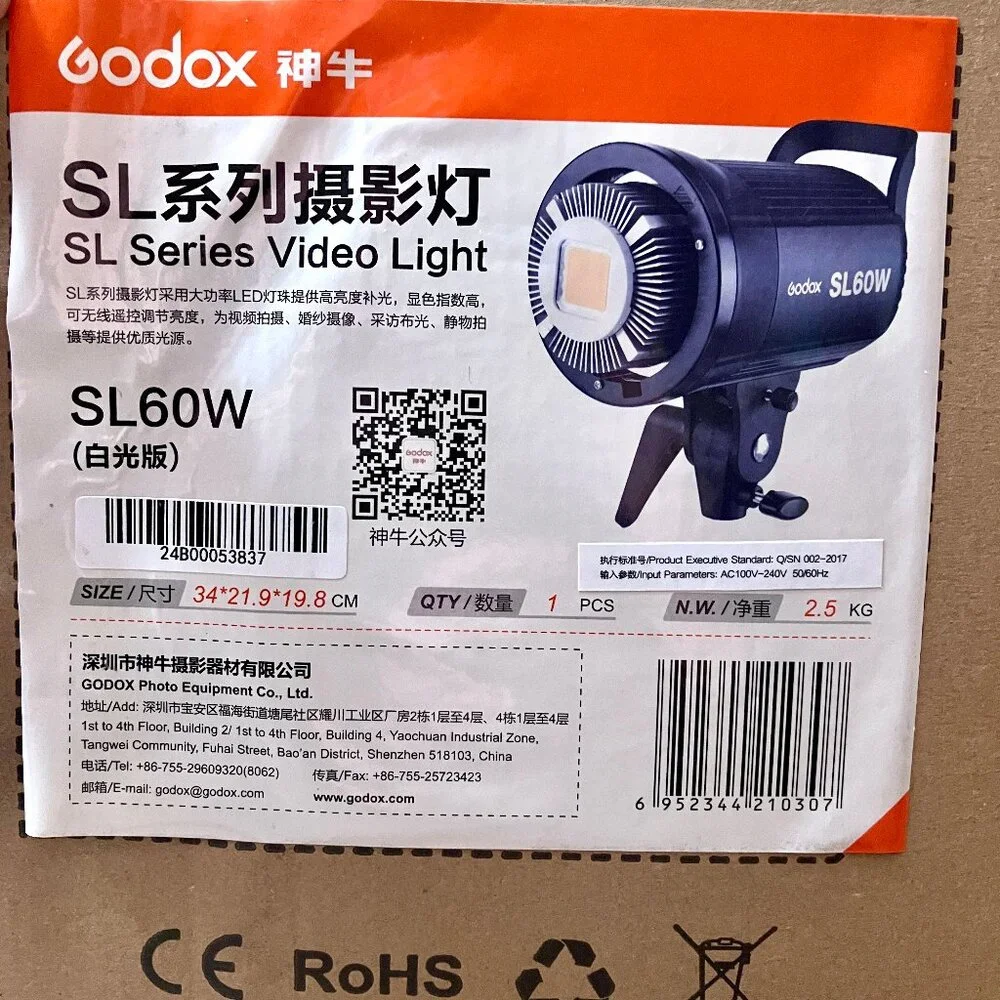 Godox SL-60W Photo Video Light + Adapter & Remote